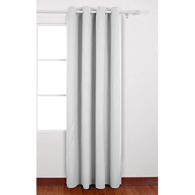 Kurtains2fly Whitish Grey 601 Blackout Curtains Pack of 1